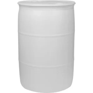 55gal natural tight head plastic drum un rated 2in nps and 2in buttress fittings 56w55n 1.webp
