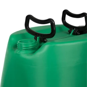 60 gallon 15.85 liter green tight head plastic drum un rated 2 inch nps and 2 inch buttress fit.webp